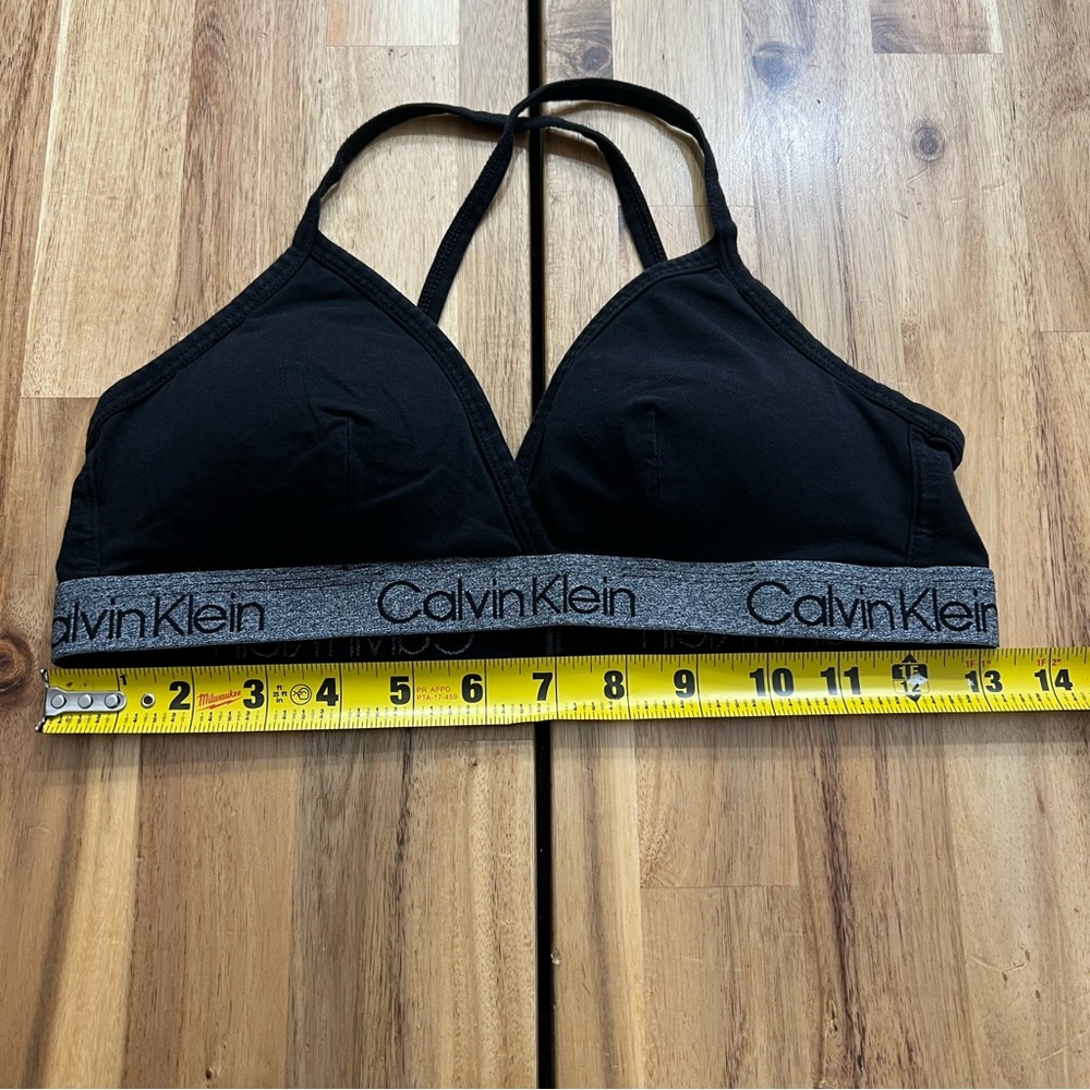 Calvin Klein Black Triangle Bralette Size M – Logo Band - Picture 4 of 4
